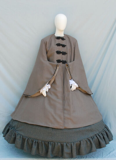 1860s Wool Civil War Day Dress